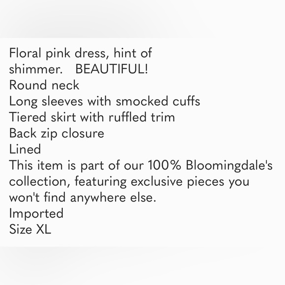 Aqua - pink with gold thread floral tiered dress - Picture 9 of 9